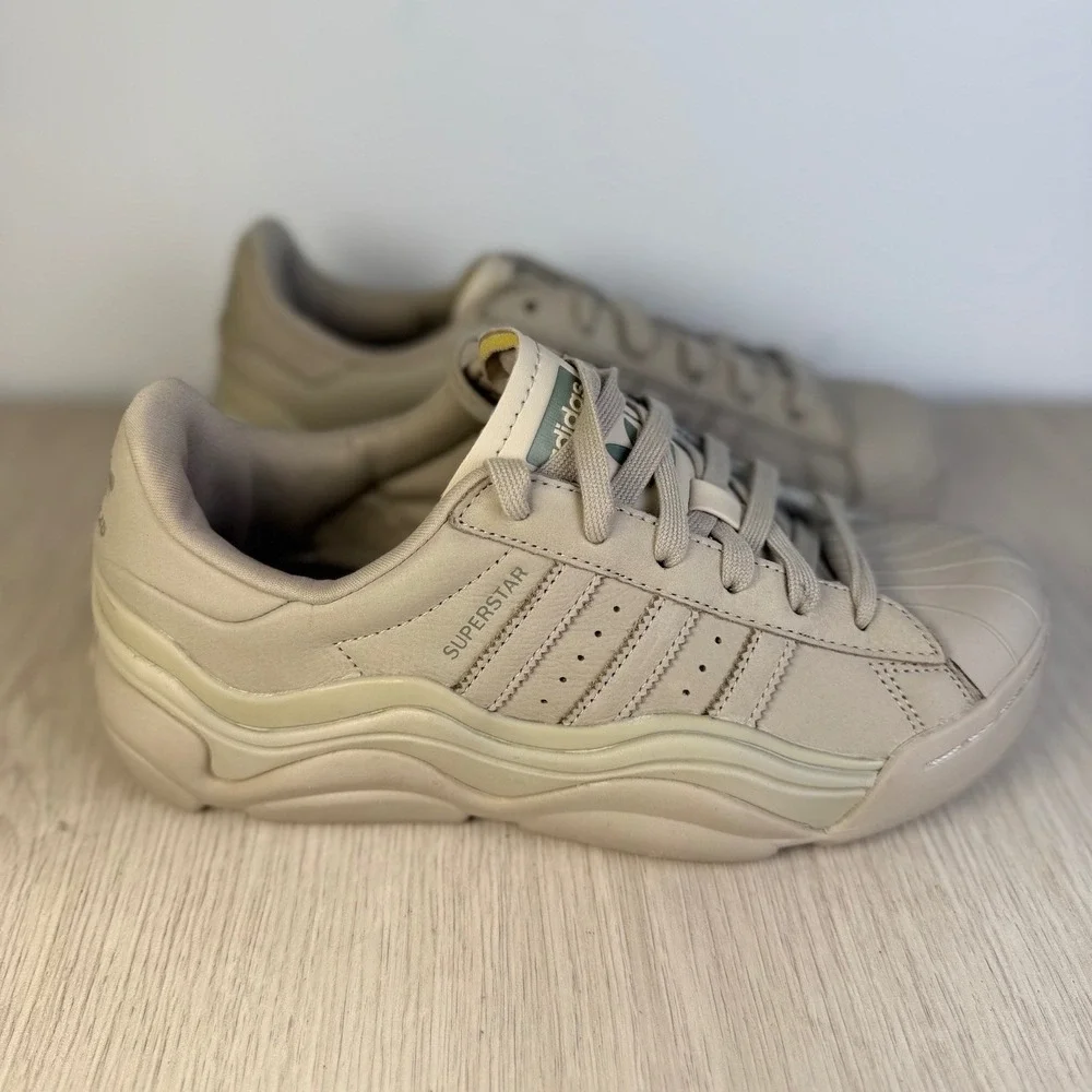 Adidas Originals Superstar XLG Platform Sneakers Taupe Beige NIB‎ Women 6